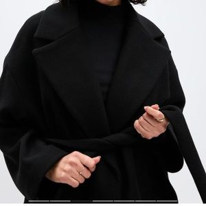 Wool wrap coat